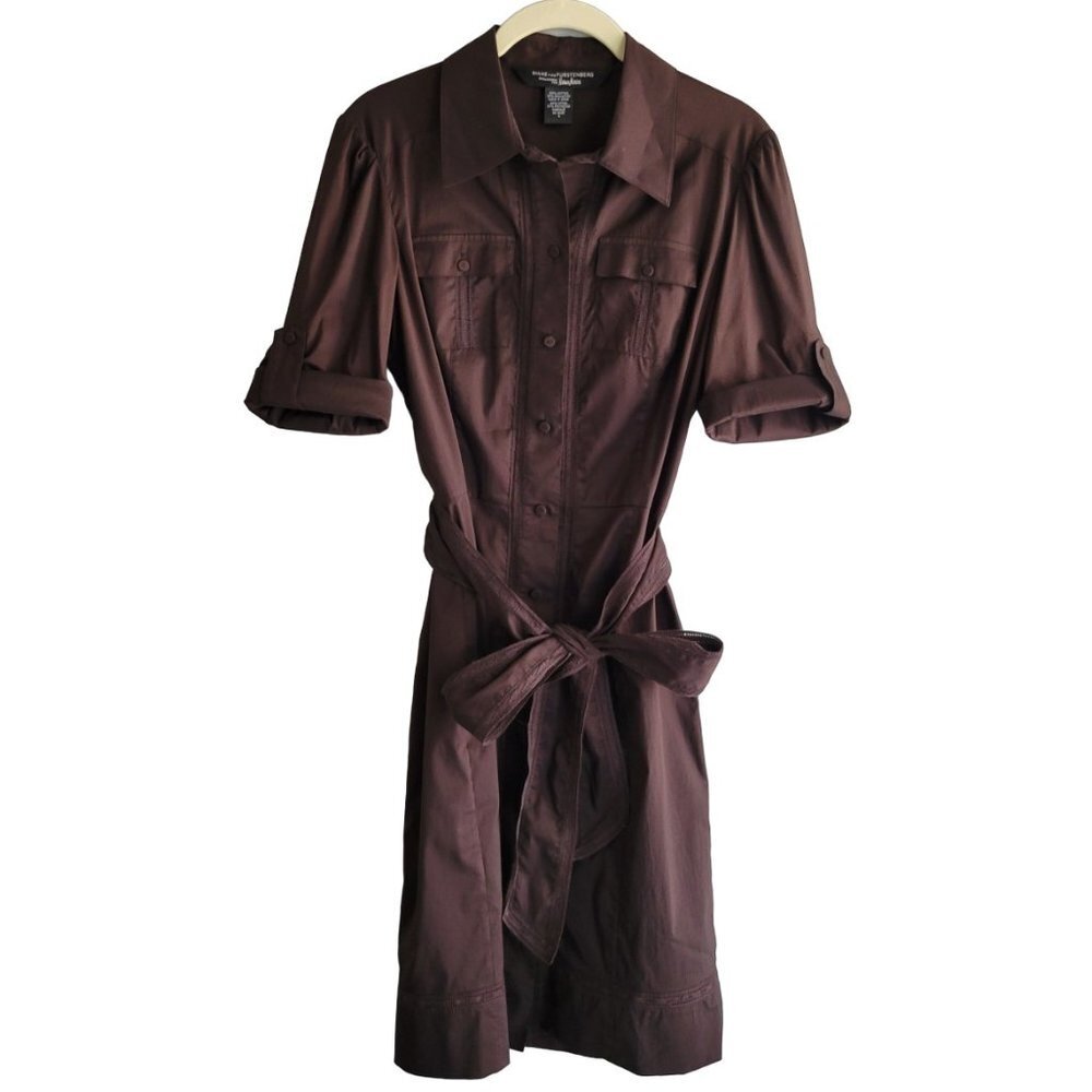 Diane von Furstenberg Exclusively for Neiman Marcus Belted Button-Front